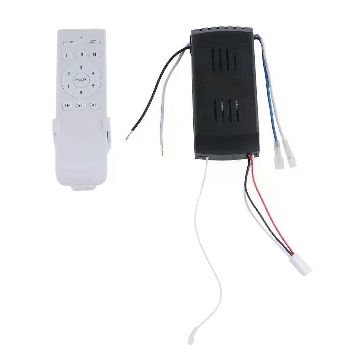 Universal Ceiling Fan Remote Control Kit Replacement 6-Speed & Timing Remote Replacement for DC Ceiling Fan Light