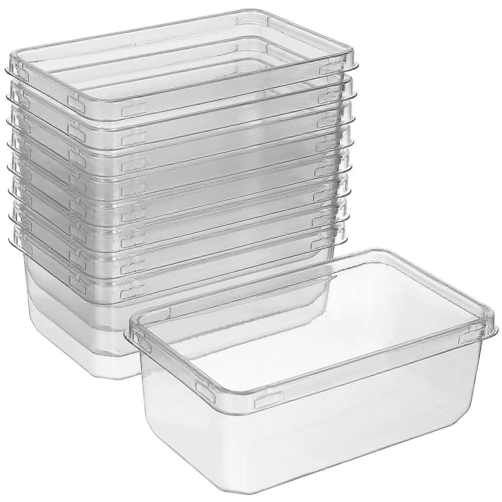 10pcs Clear Cake Boxes Dessert Storage Boxes Portable Bakery Boxes Tiramisu Wrapping Boxes