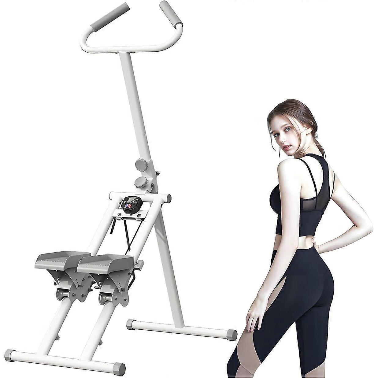 Vertical Climber Folding Cardio Stepper for Home Workout with Adjustable Height and Full Body Exercise