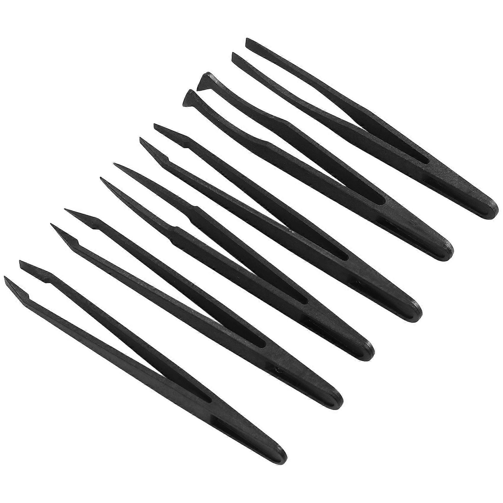 6PCS Tweezer Plastic Anti Static Tool Kit(Black)