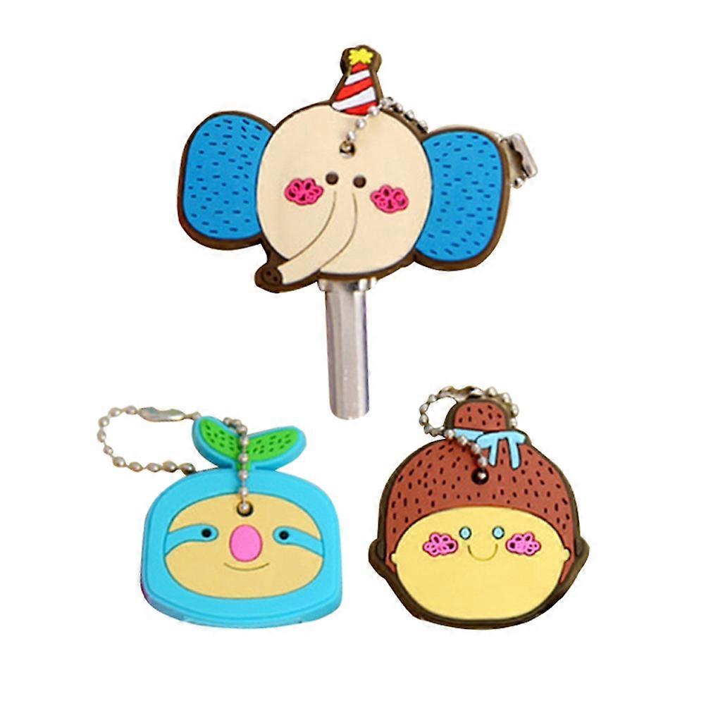 Key Identifiers Cartoon Candy Colored Key Covers for Numbering Keys 12Pcs