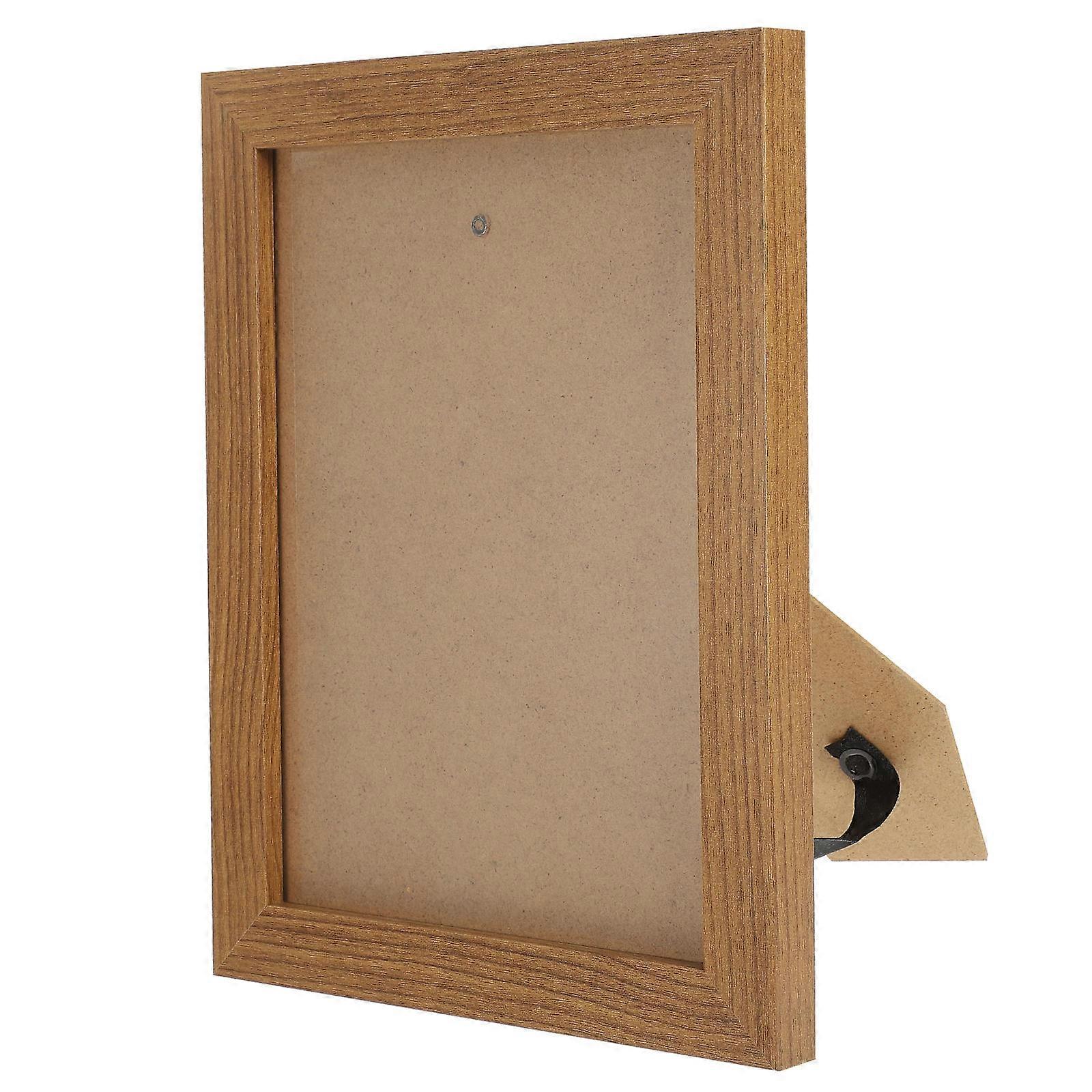 Rustic Picture Frame For Desktop Memory Display In Brown Featuring Rectangular Shape And Simple Elegant Style 1Set
