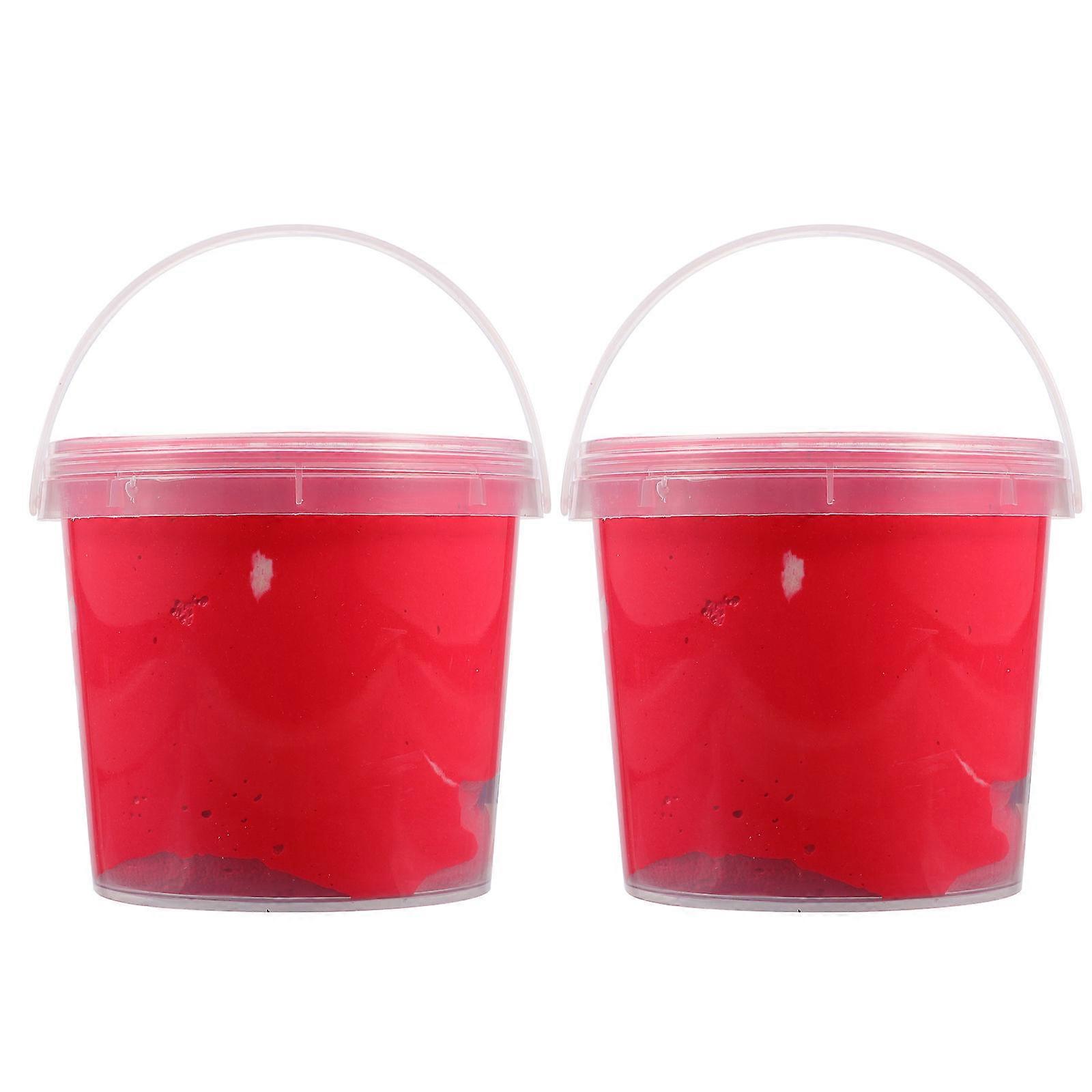 Children Educational Plaything Ultra Light Clay DIY Kit 2Pcs Red