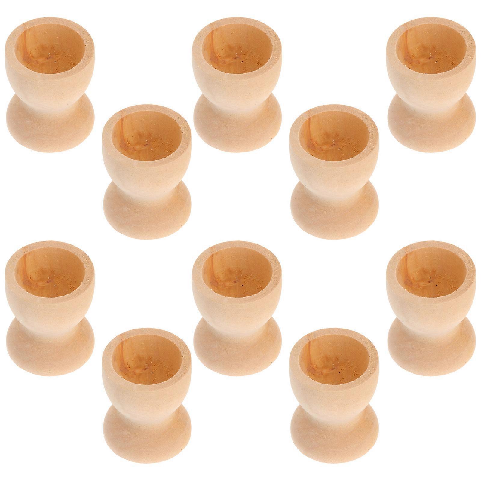 Egg Cup Wooden Container for Kitchen Use 20Pcs Easter Tabletop Holding Cups