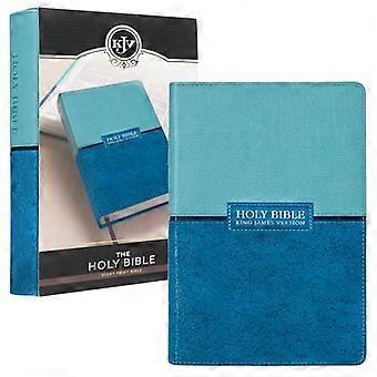 KJV gigante stampa Lux-pelle blu