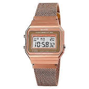 Orologio sportivo multifunzione digitale da uomo unisex unisex classico Orologio sportivo elettronico impermeabile quadrato con cinturino in acciaio inossidabile