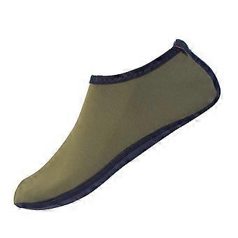 Dziecięce buty do wody Barefoot, szybkoschnące skarpetki do wody dla chłopców i dziewcząt, z antypoślizgową gumową podeszwą, kolor oliwkowo-zielony, 3-4 lata