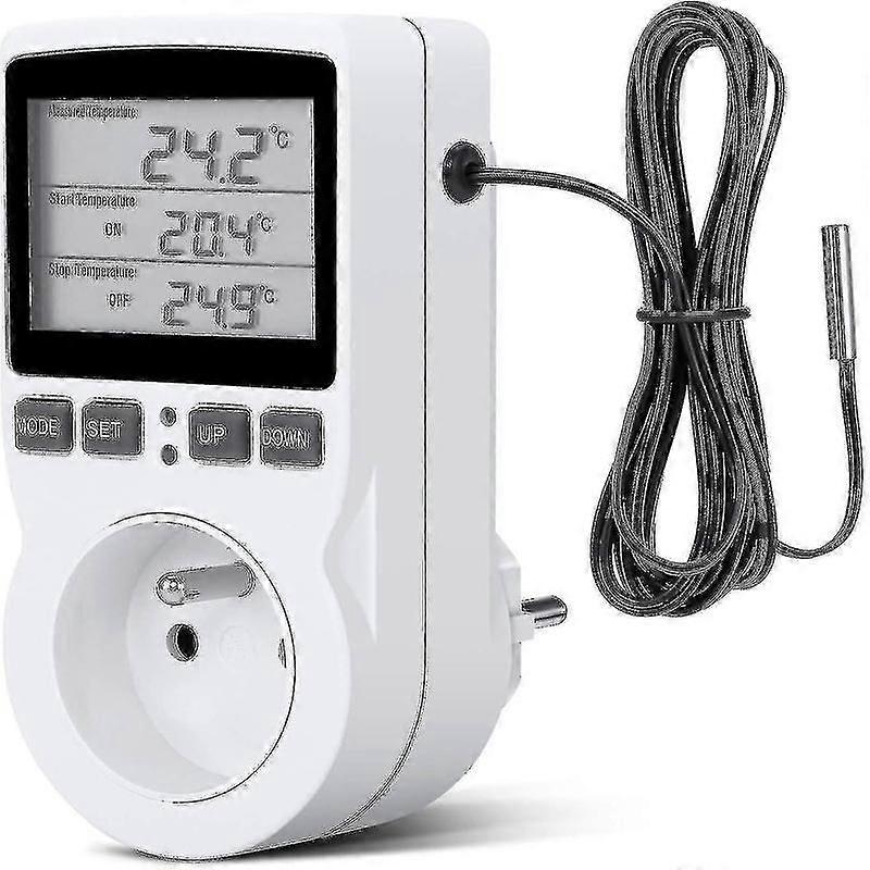 temperature controller heating cooling thermostat socket lcd