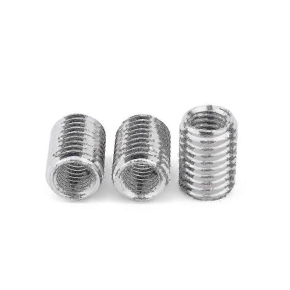 M12 Outer M10 Inner Threaded Conveyor Screw Coupler Adapter 5pcs Silver