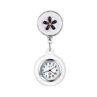 Nurse Watch Retractable Clip On Nursing Watch Cartoon Flower Pocket Watch Fob Watch compatible with Kids