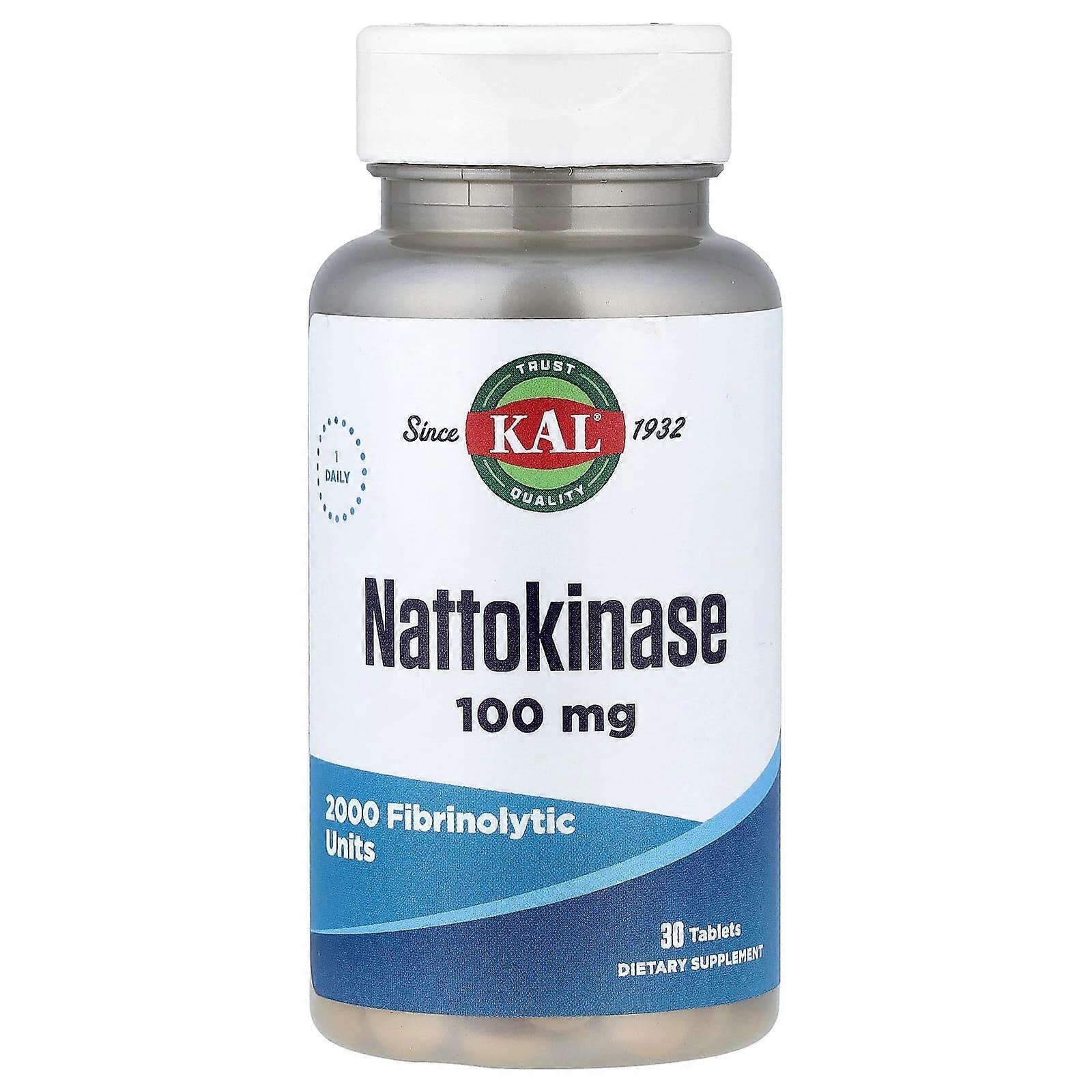 KAL, Nattokinase, 100 mg, 30 Tablets