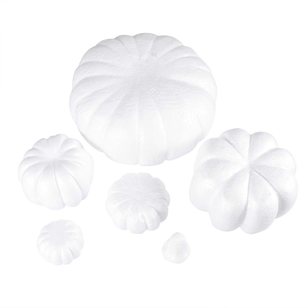 DIY Pumpkin Mold White Artificial Small Pumpkins for Decoration 5Pcs Set