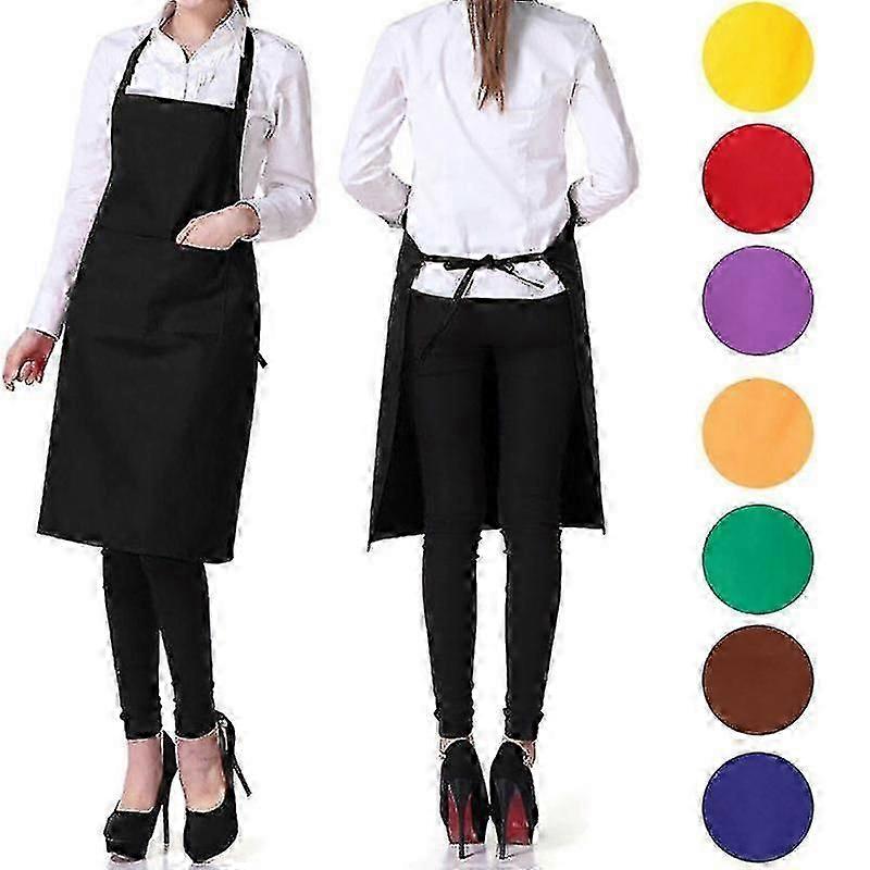 Solid Color Oil-resistant Restaurant Home Kitchen Cooking Protective Apron