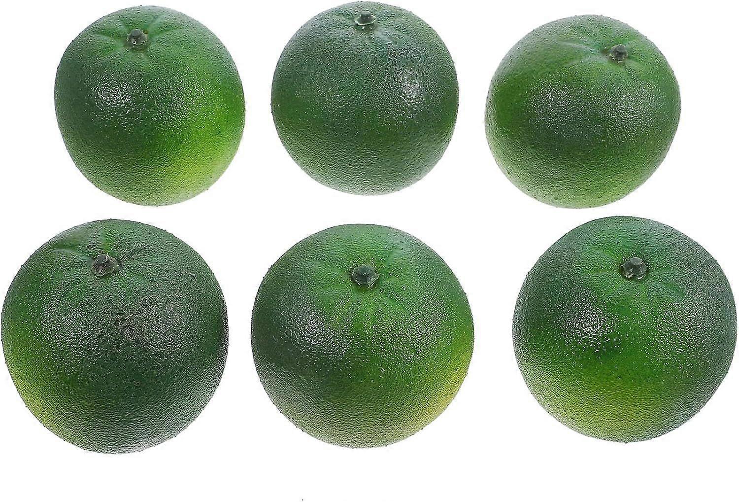 6pcs Artificial Orange Models Simulation Fruit Decor Foam