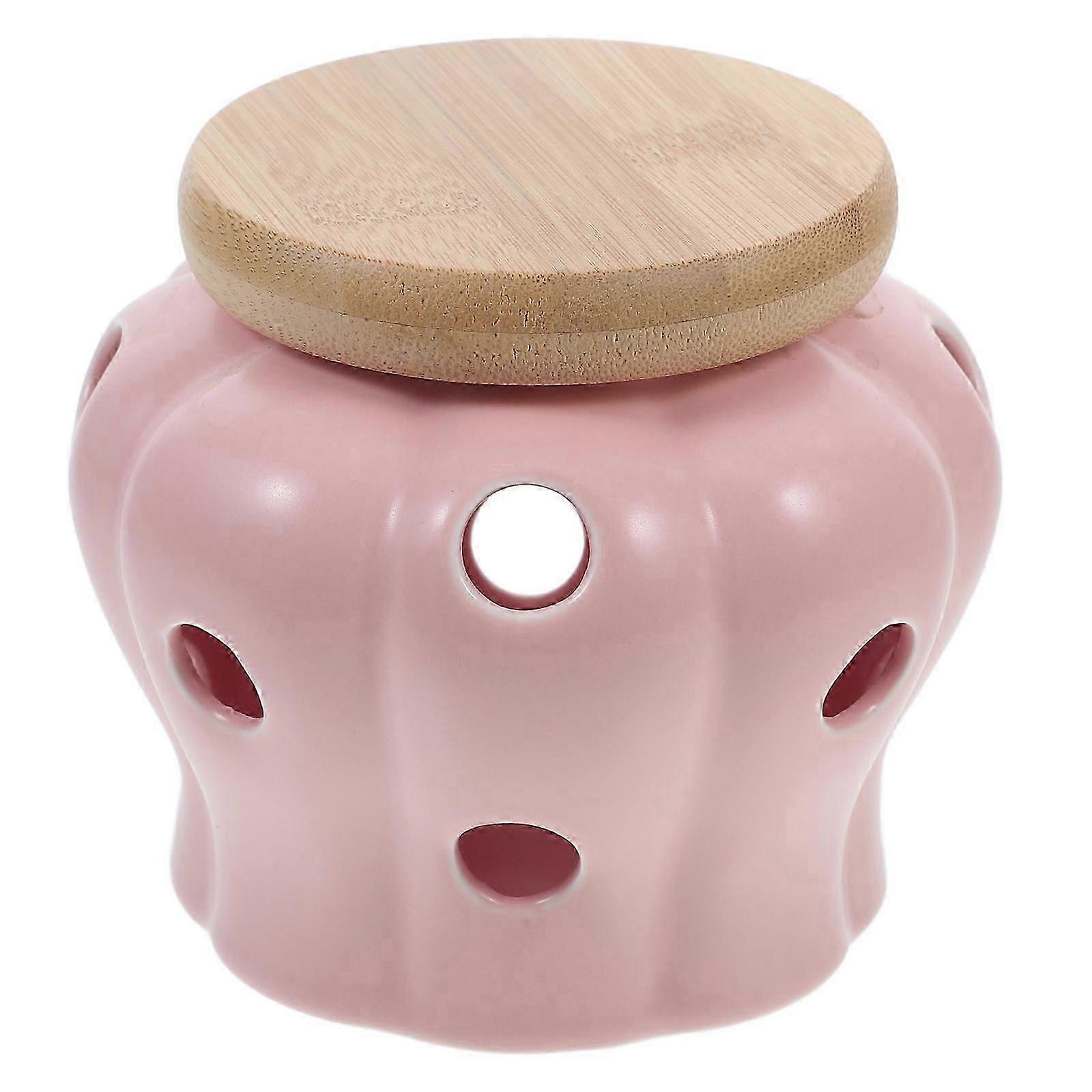 Ceramic Ventilated Garlic Storage Container for Kitchen Use 1 Piece