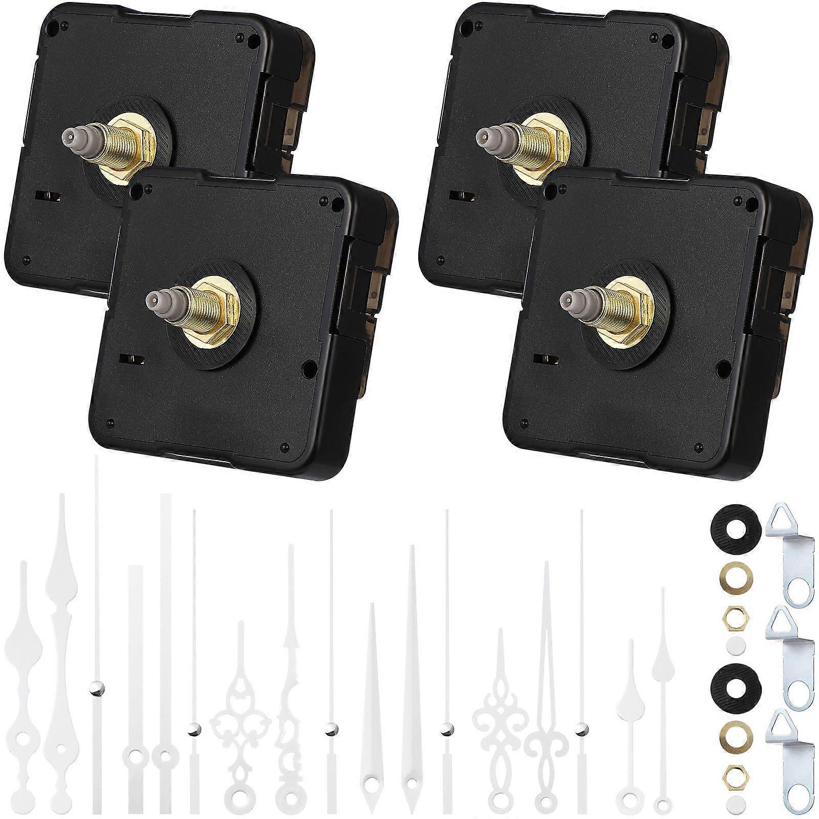 4 Sets Clock Movement Mechanisms with Pointers DIY Clock Repair Replacement Parts