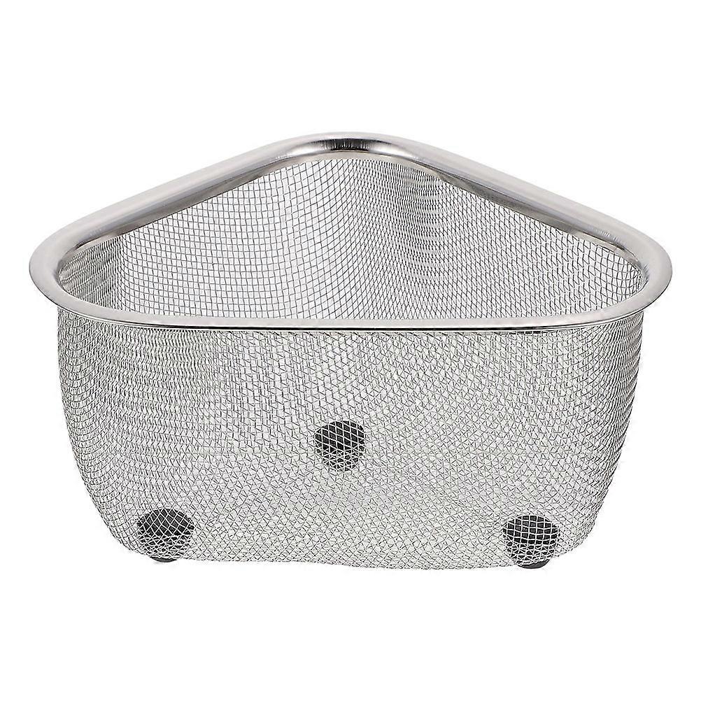1Pc Sink Corner Storage Basket Triangle Shape Sink Draining Basket for Kitchen