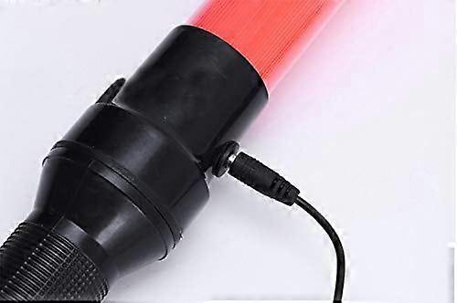 iMBAPrice (2-Pack) 21" Long Traffic Safety Rechargeable Flashing LED Light Control Wand Baton Flashlight with Blinking a
