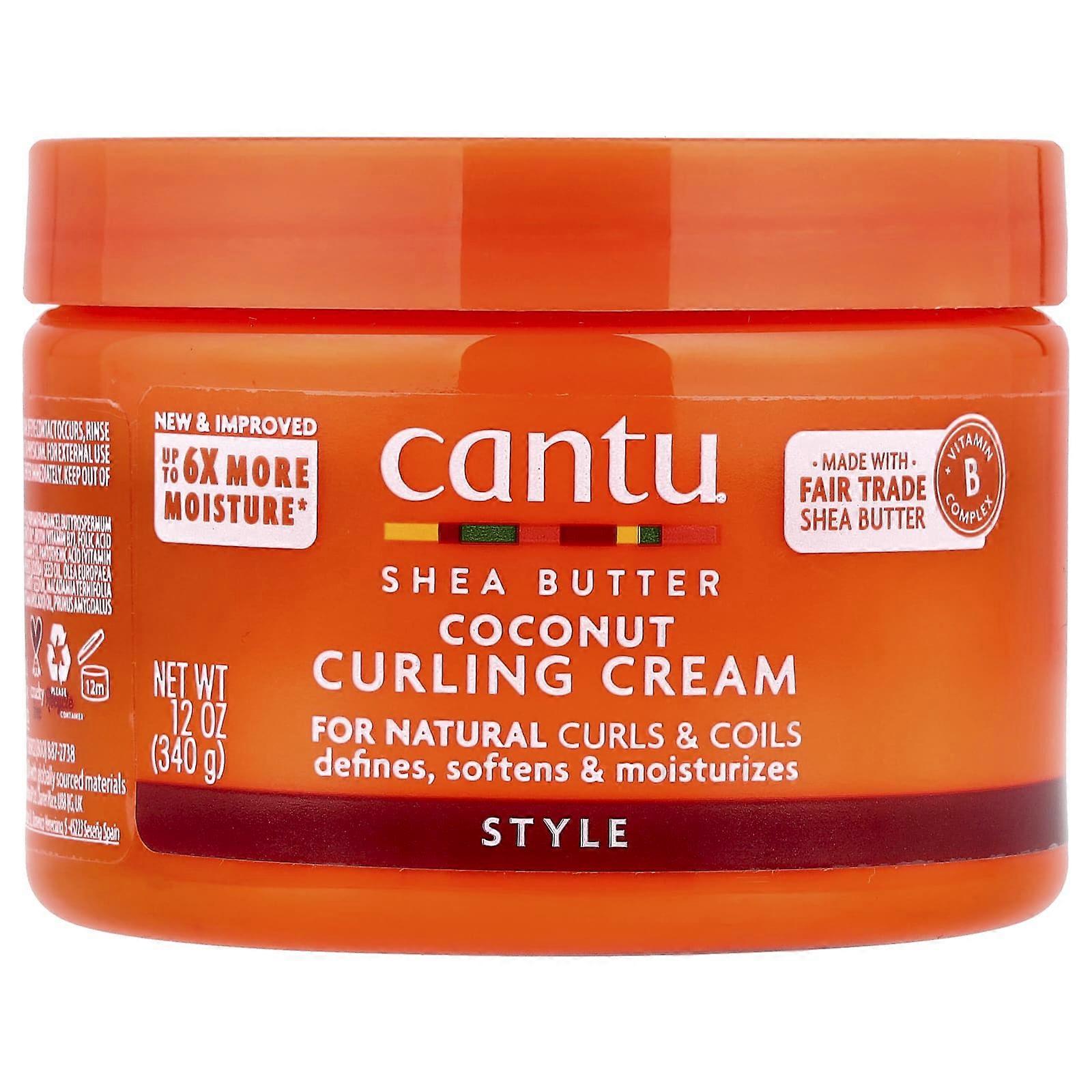 Cantu, Shea Butter, Kokos Krulcrème, 340 g, 2-pack