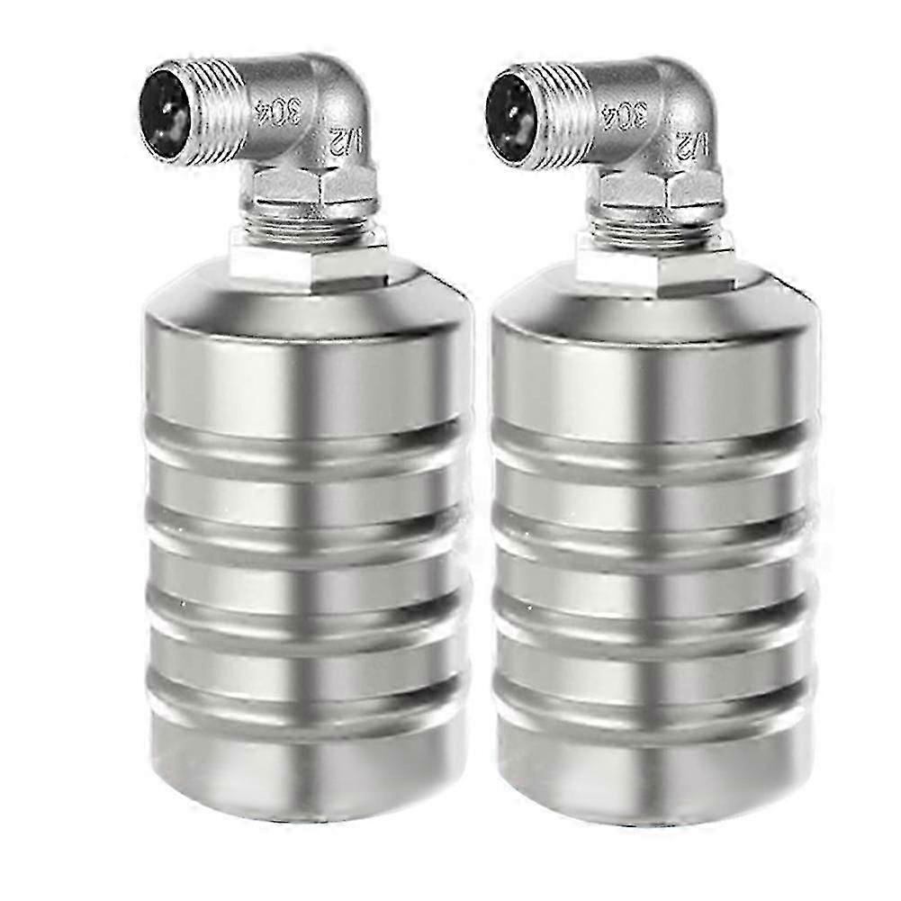 2Pcs Fully Automatic Water Level Control Float Valve, Water Level Controller compatible Water Tank 1/2Inch Side Water Intake