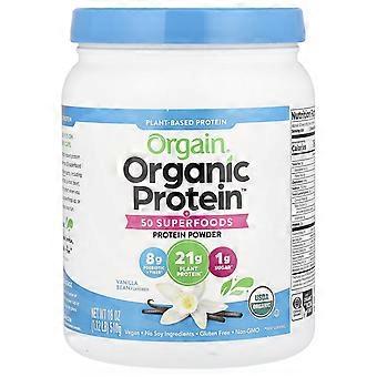Orgain, Organiczny proszek proteinowy™ + 50 superfoods, roślinny, z laską wanilii, 510 g