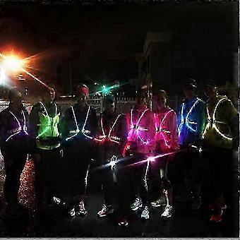 Outdoor 360 Reflective LED Flash Driving Vest High Visibility Night Running Cycling Riding Safety Bike Vest 26-27