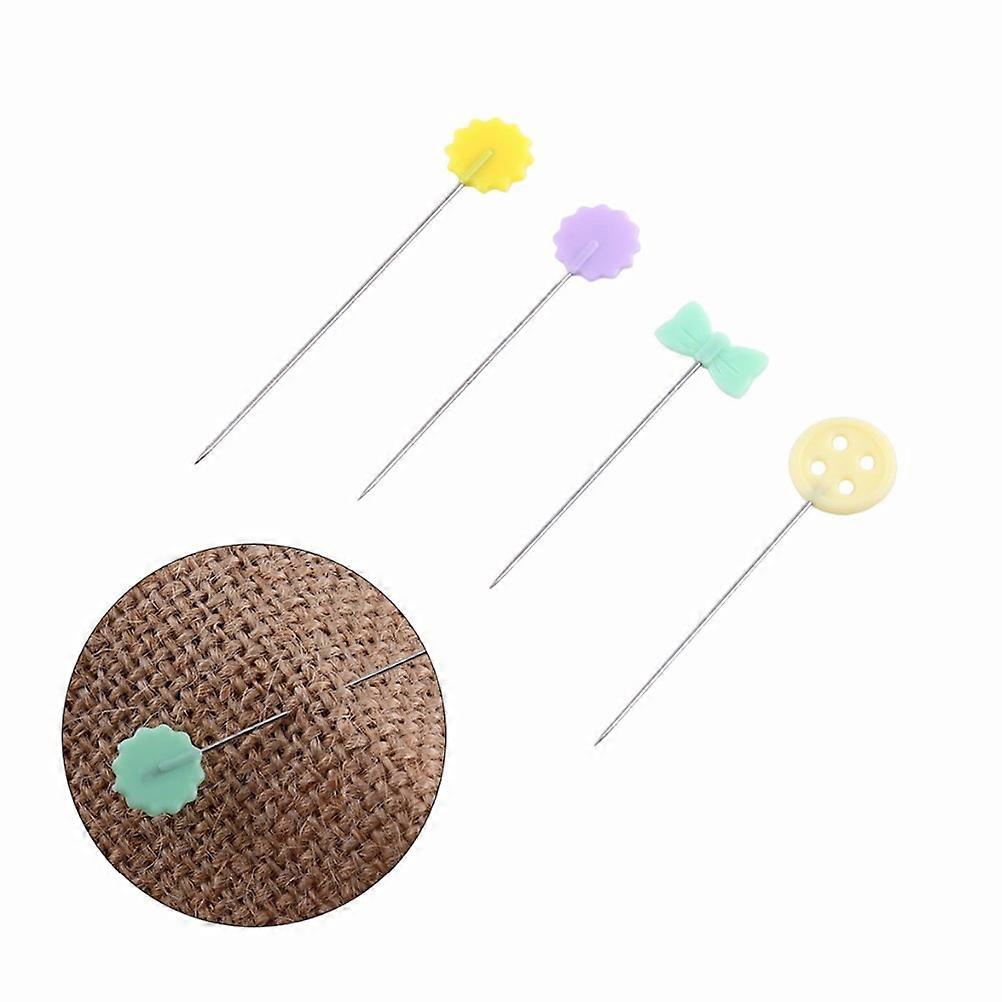 100pcs Button Head Straight Flat Button Head for DIY Sewing Crafts (Button)