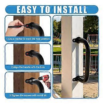 2 Pcs Metal Playground Handles, for Indoor Outdoor Playgrounds, Climbing Frames, Treehouses