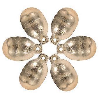 Golden Saint Christmas Tree Bells Pet Collar Bells for Decoration 6Pcs