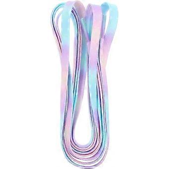 Tie Dye Flat Shoelaces 120cm Polyester Gradient Colored Shoe Straps for Sneakers