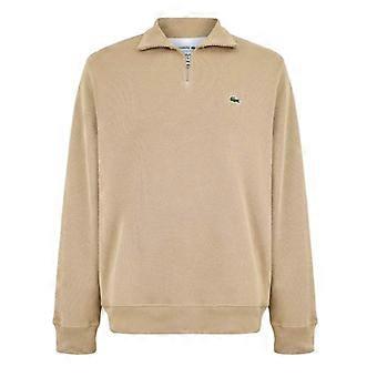Lacoste Herre Bomuldsblanding Sweatshirt med Kvart Lynlås