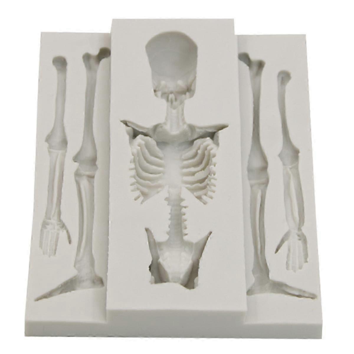Skull skeleton Chocolate Silicone Molds 3D Skeleton Bone Mold