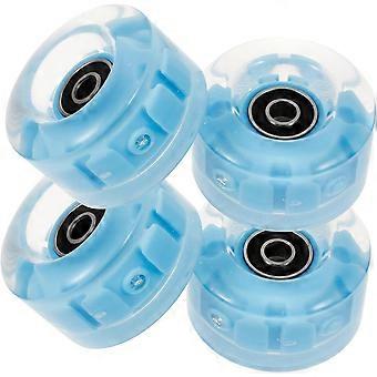 4pcs Flash Roller Skating Wheels Inline Skate Wheels for Roller Skates Accessories Pu Skateboard Outdoor Use Wrench
