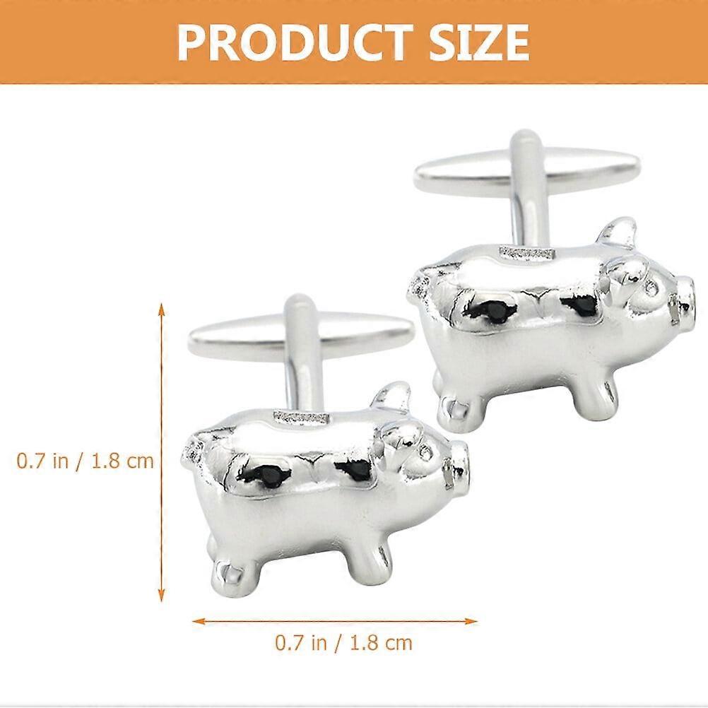 White Funny Cuff Links Cufflinks Studs Double Layer Accessories Man