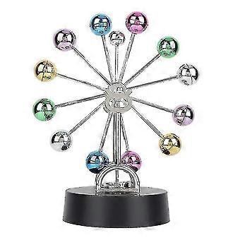 Newton Pendulum Ball, Multiply Color Asteroid Elektrisch aangedreven Natuurkunde Wetenschap Balans Bal Office Entertainment Decoratie (wit)
