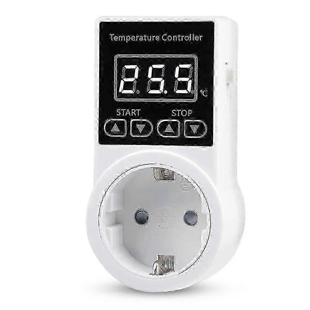 1pcs Digital Thermostat Socket with Sensor, Waterproof Temperature Controller 26-27
