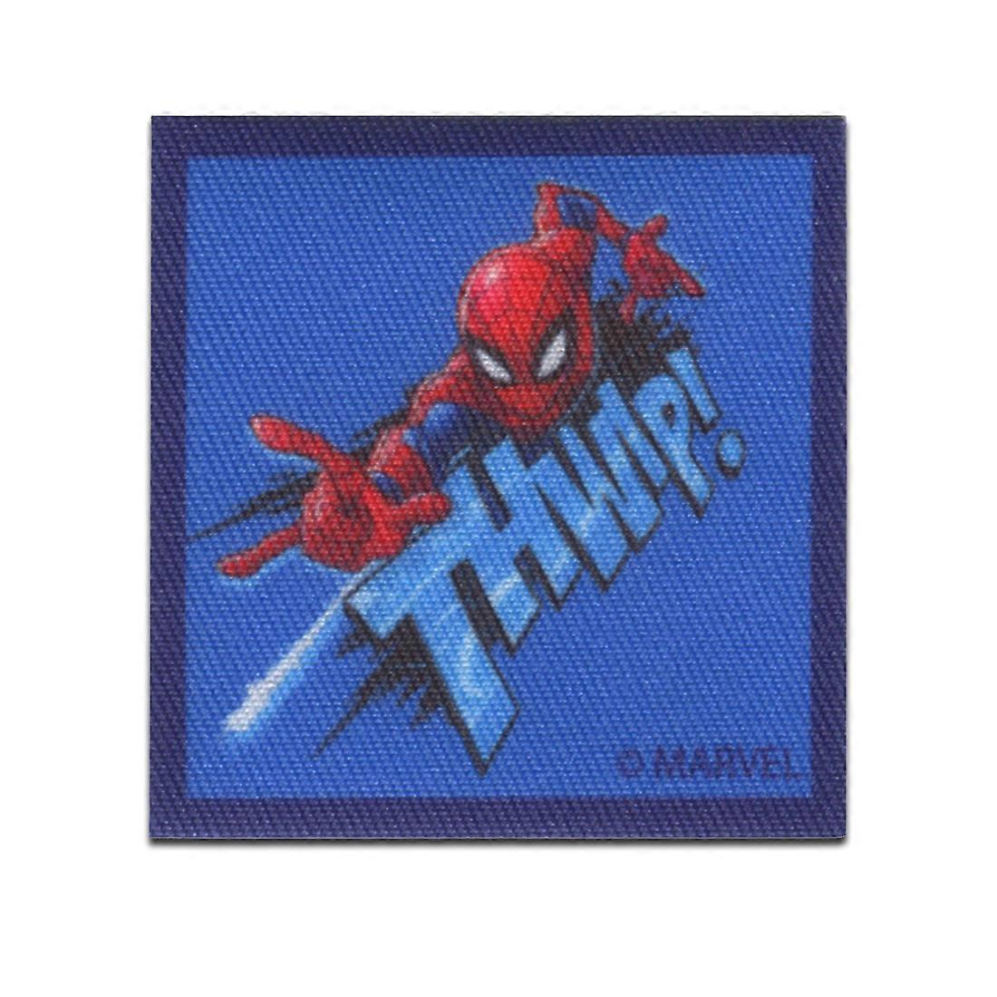 Marvel © Spiderman Comic Thwip! - Patch, iron-on patch, size: 5.8 x 5.8 cm
