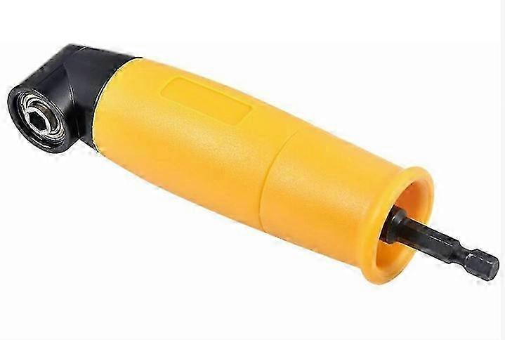 Right Angle Drill, 90 Degree Right Angle Driver, Extended Cordless Drill Driver 6.35mm Hex Socket Screwdriver Holder Adapter
