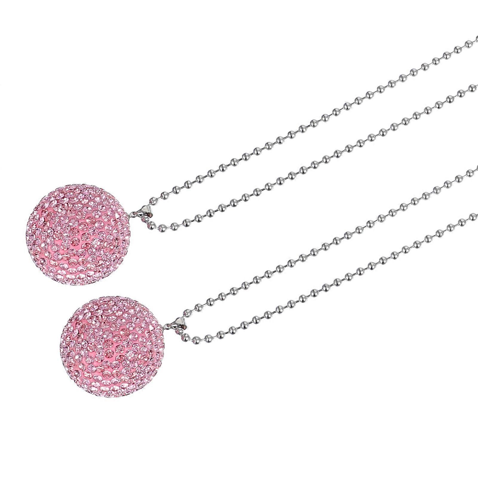 2Pcs Ceiling Fan Pull Chain Light Pull Chain With Crystal Ball Pendant Extension