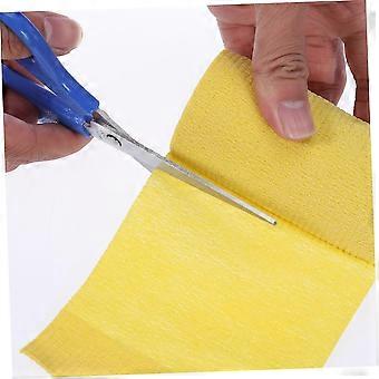 Pet Self-Adhesive Elastic Bandage Non-Woven Ventilated Wrap for Sports Ankle Waist Knee Elbow Support Yellow 10.00X5.00X5.00CM