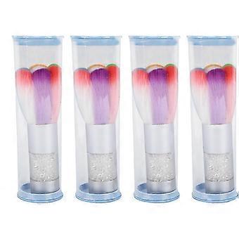 4pcs Nail Art Dust Remover Pennello Multifunzionale Nail Art Dust Cleaner Brush