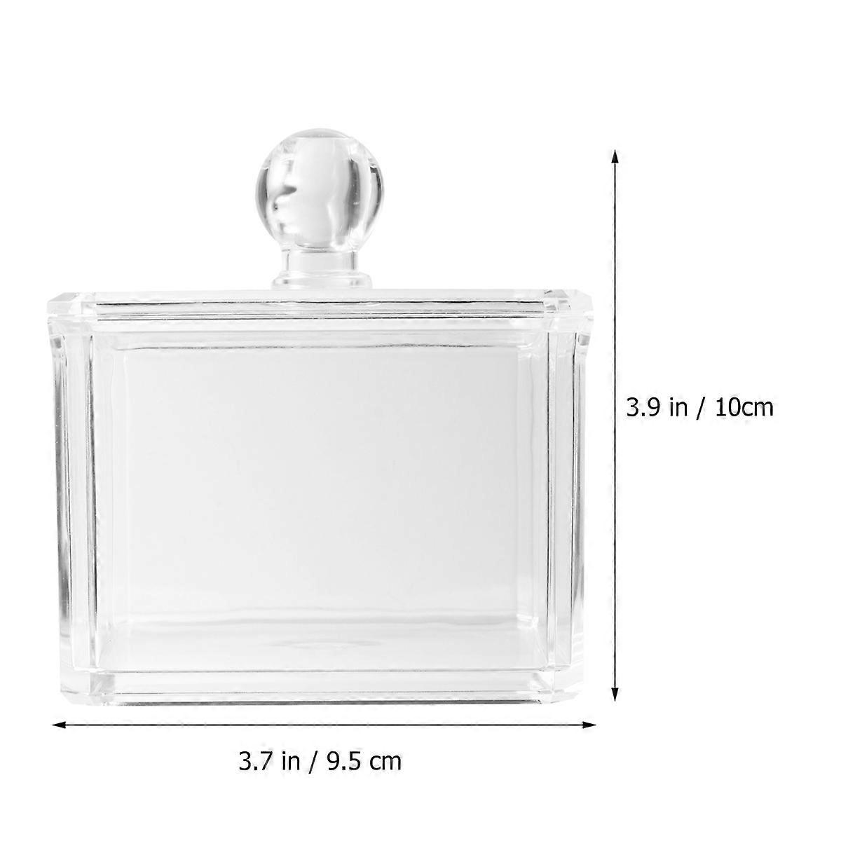 Makeup Box Transparent Storage Container for Storage Use 2Pcs Acrylic Canister