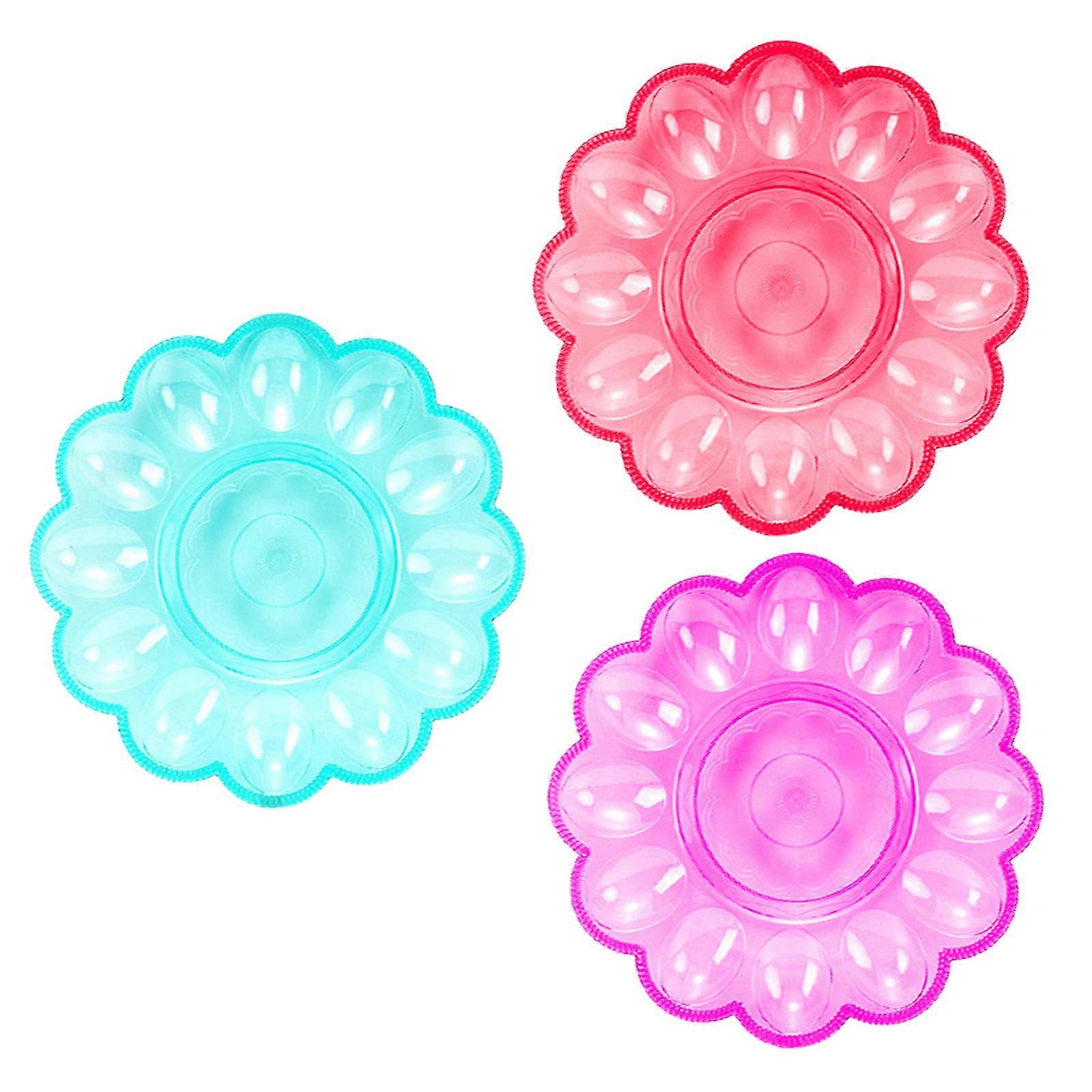3Pcs Egg Holding Trays Creative Delicate Multi-grids Egg Holders Practical Egg Holders