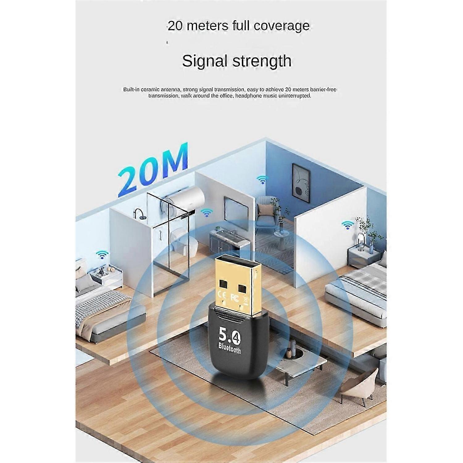 Bluetooth 5.4 Adapter USB Bluetooth Adaptador for PC