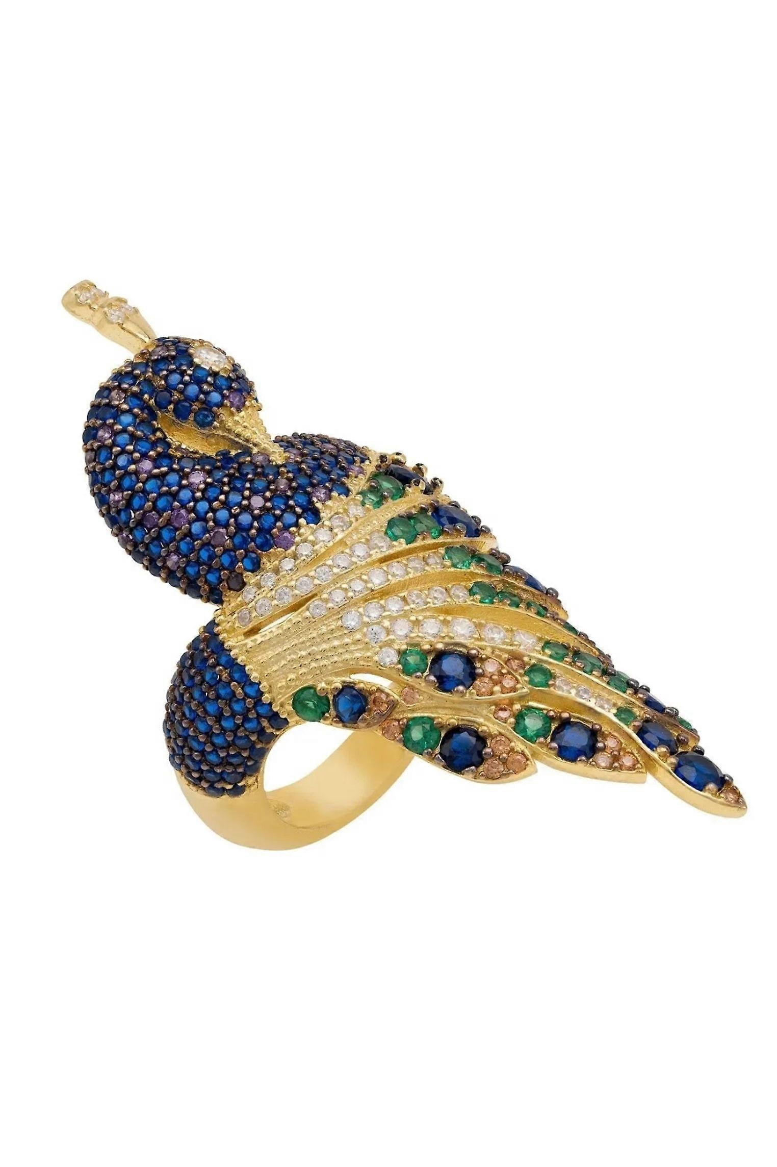 Anello Cocktail Pavone - Oro