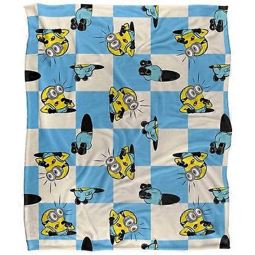 Minions Checkered Blanket