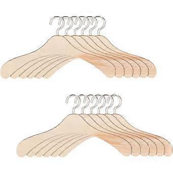 12 stuks mini kledinghangers, kleine houten kledinghangers, knutselhangers, kledinghangers voor huisdieren (honden, katten, puppy's, oorbellen, kleine kleding) 12 cm