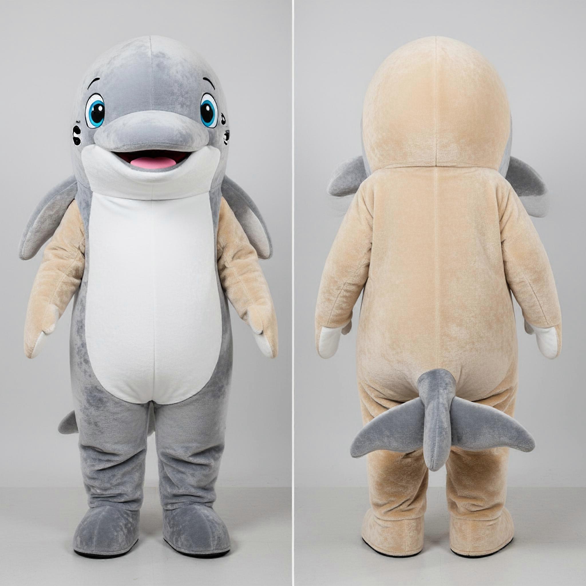 MASTICOT Ivory Broad Shouldered Beluga Whale Mascot