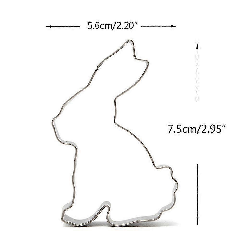 3D Stainless Steel Easter Rabbit Shape Cookie Cutter Mold Biscuit Baking Decorating Tool