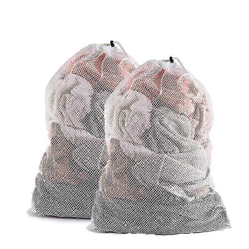 Large laundry bag 60x90 cm White 2-pack